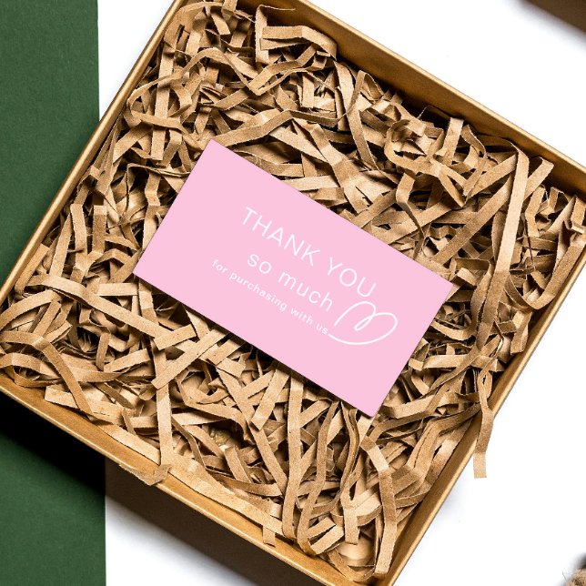 Vielen Dank Loyalität Moderner Pink Store QR Code Rabattkarte (Thank you Logo Loyalty Modern Pink Store QR Code Discount Card standard)