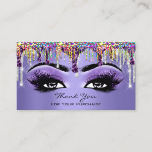 Vielen Dank Makeup Brow Eyelash Tropfen Lila Silbe Visitenkarte