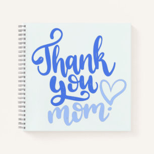 Vielen Dank, Mama mit dem Herz-Blau-Notebook Notizbuch