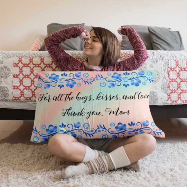 Vielen Dank, Mama Pastel Floral Lendenkissen (Von Creator hochgeladen)