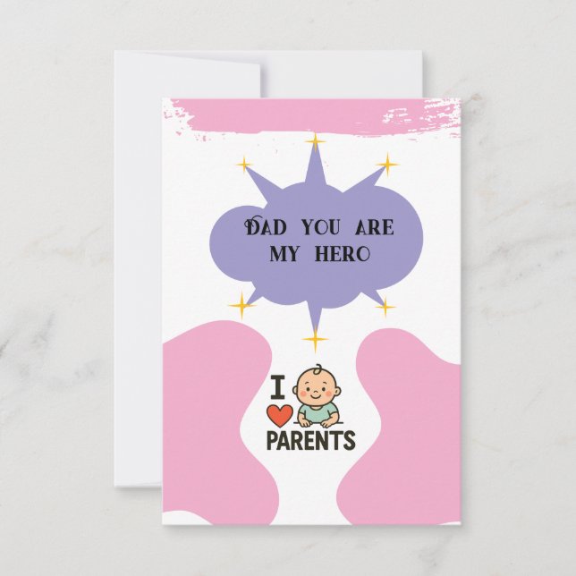 Vielen Dank, Mama & Vater - Global Day of Parents Mitteilungskarte (Vorderseite)