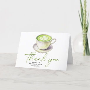 Vielen Dank Matcha Tea Bridal shower Dankeskarte