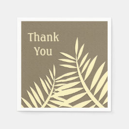 Vielen Dank Meal Leaf Silhouette Wertschätzung Serviette