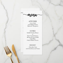 Vielen Dank Menü Card, Empfang Menu Vielen Dank Menükarte