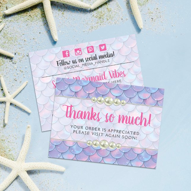 Vielen Dank Mermaid Schwanz Scale & Pearl Boutique Postkarte (Von Creator hochgeladen)