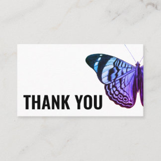 Vielen Dank minimalistischer Schmetterling moderne Visitenkarte