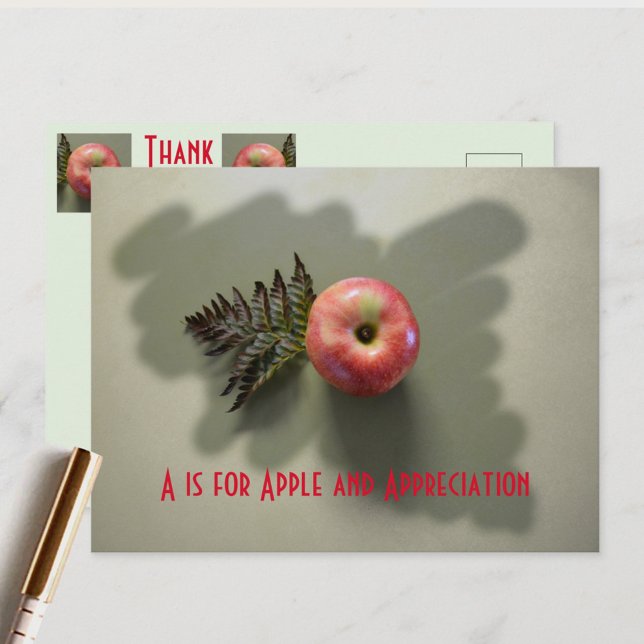 Vielen Dank mit Apple Postkarte (Von Creator hochgeladen)