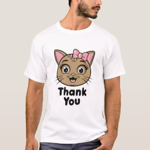 Vielen Dank mit Cat Head - Adortable T - Shirt