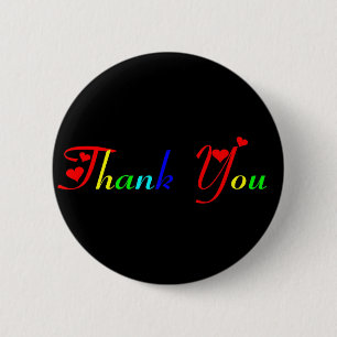 Vielen Dank mit Red Hearts Button
