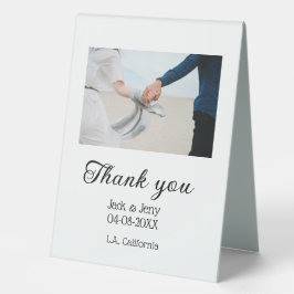 Vielen Dank, moderne einfache Hochzeitsnahrung Tischaufsteller