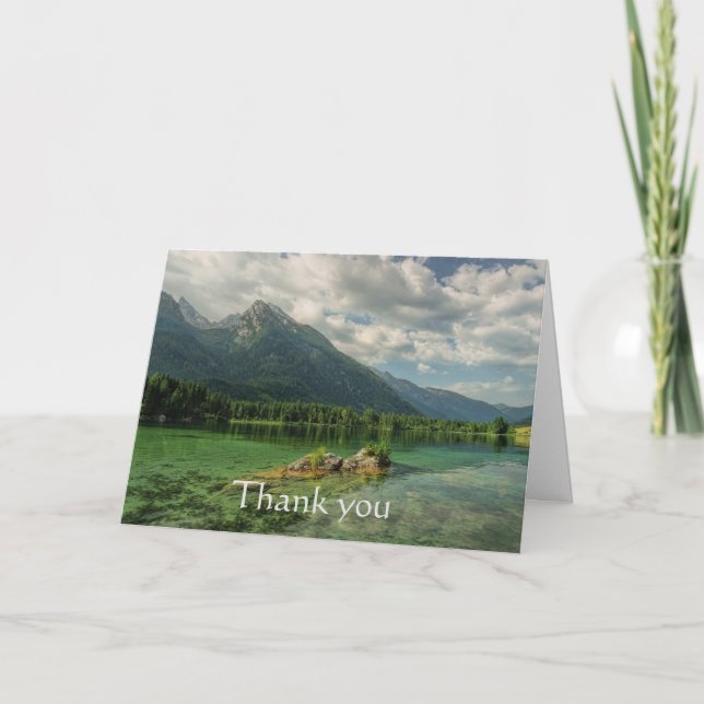 Vielen Dank Mountain Lake Forest Scene Scripting Karte (Vorderseite)