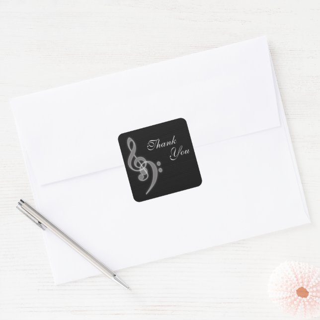 Vielen Dank - Music Square Stickers (Umschlag)
