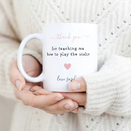 Vielen Dank Musik Lehrer Wertschätzung Einfaches H Zweifarbige Tasse