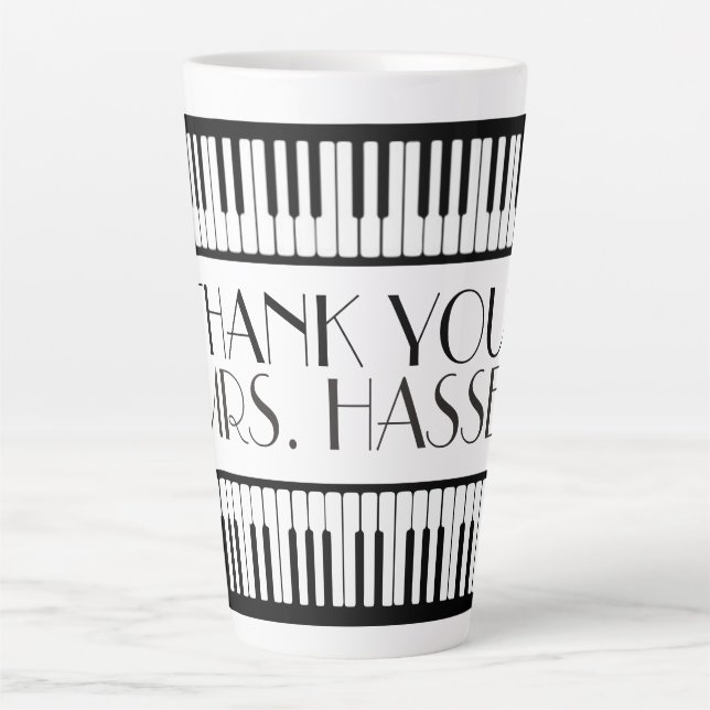 Vielen Dank Musiklehrer Coffee Tasse (Vorderseite)