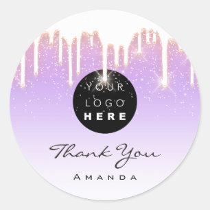 Vielen Dank Name Makeup Artist Lila Rose.Logo Runder Aufkleber