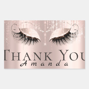 Vielen Dank Name VIP Rose Bridal Sweet 16. Rechteckiger Aufkleber