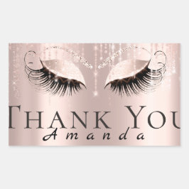 Vielen Dank Name VIP Rose Bridal Sweet 16. Rechteckiger Aufkleber