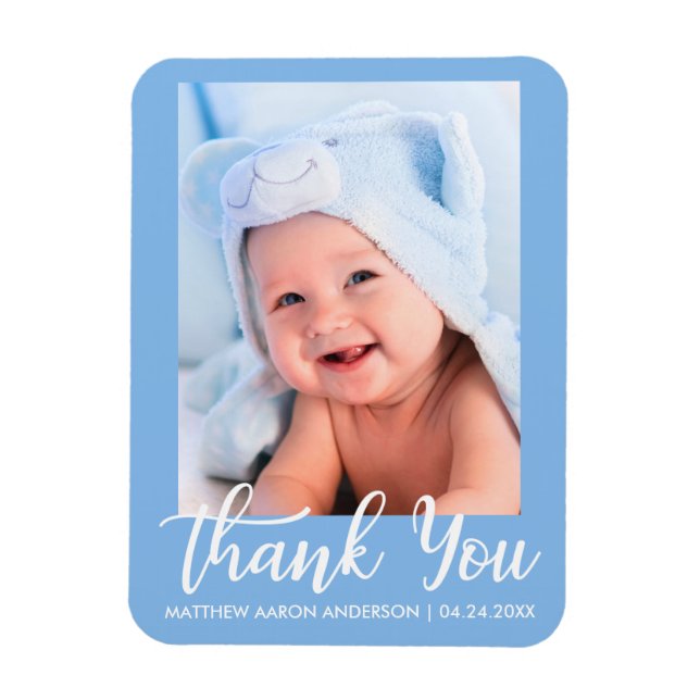 Vielen Dank, New Baby Blue Magnet (Vertikal)