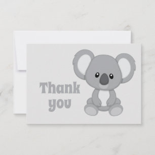Vielen Dank Niedlich Koala Bären Cartoon Animal Dankeskarte