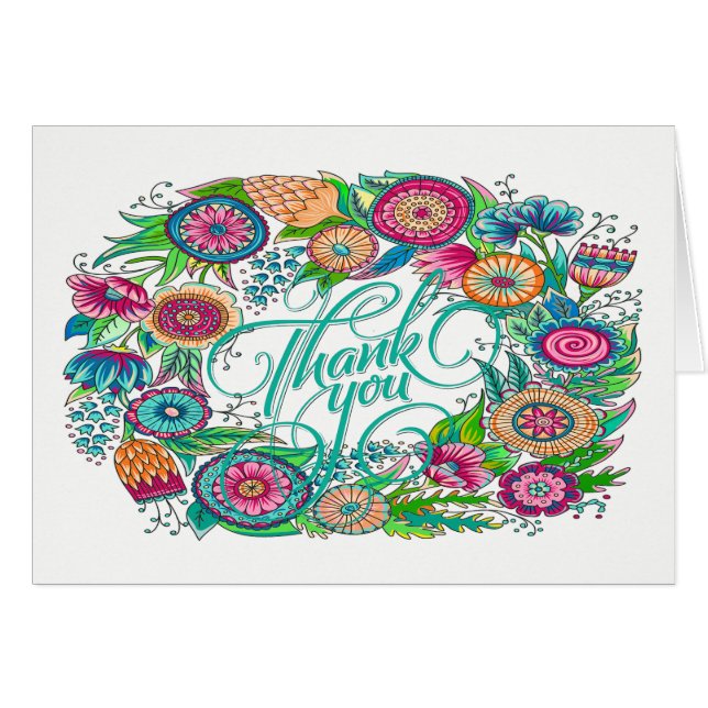 Vielen Dank Notecard (Vorderseite (Horizontal))