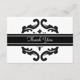 Vielen Dank Notelets in stilvollen Black & White D Dankeskarte