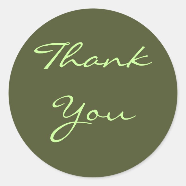 Vielen Dank, Olive Sticker (Vorderseite)