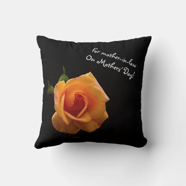 Vielen Dank, Orange Rose Schwiegermutter Kissen (Rückseite)