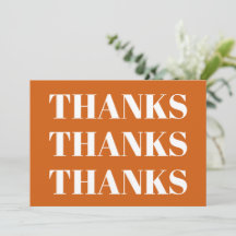 Vielen Dank, orange weiße Thankgiving-Karte