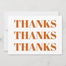 Vielen Dank, orange weiße Thankgiving-Karte