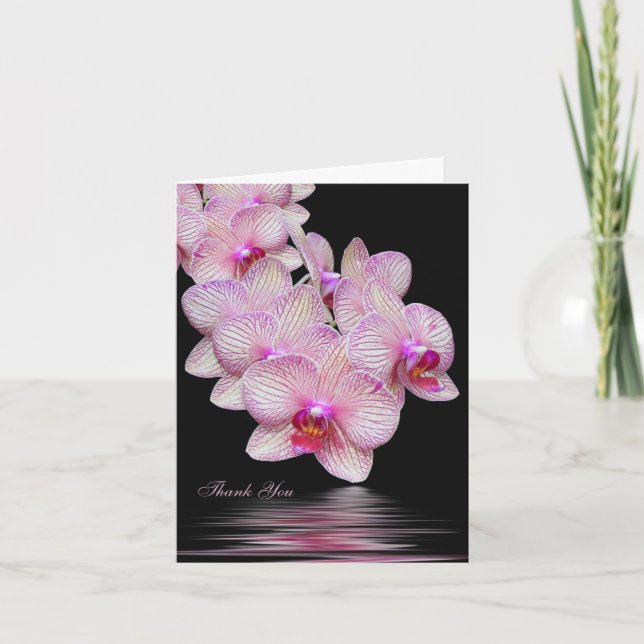 Vielen Dank Orchid Sympathy Card Karte (Vorderseite)
