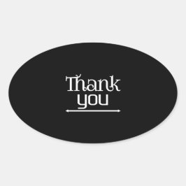 Vielen Dank Ovaler Aufkleber