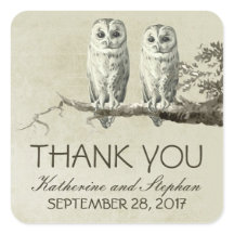 Vielen Dank, OWLS Aufkleber für Ihre Gastgeschenke