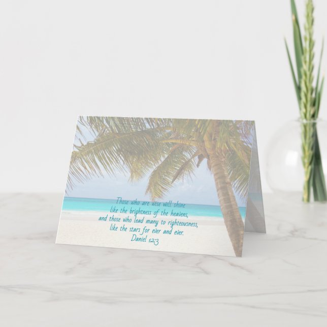 Vielen Dank Palm Tree Pastor Wertungskarte Karte (Vorderseite)