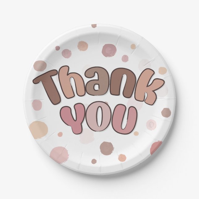 Vielen Dank Pappteller (Vorderseite)