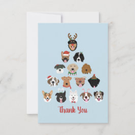 Vielen Dank Pawlidays Hund Weihnachtsbaum Dankeskarte