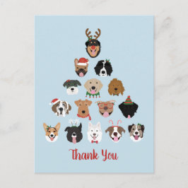 Vielen Dank Pawlidays Hund Weihnachtsbaum Postkarte