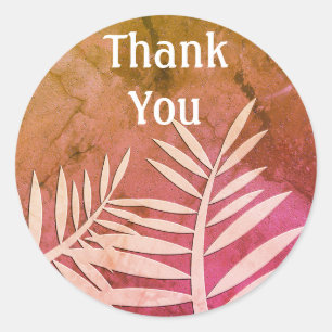 Vielen Dank Pflanze Leaf Silhouette Multipurpose Runder Aufkleber