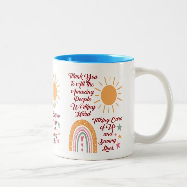Vielen Dank Phantastischen Menschen Zweifarbige Tasse (Rechts)