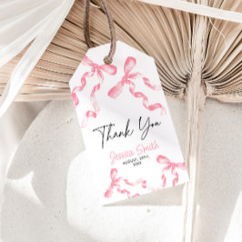 Vielen Dank Pink Bow Geschenkmarke Geschenkanhänger