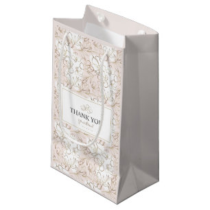 Vielen Dank, Pink personalisierte kleine Papiertas Geschenktüte