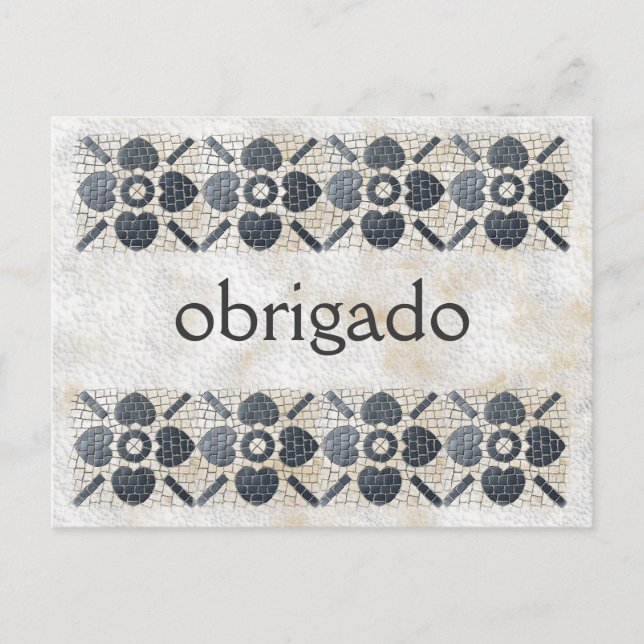 Vielen Dank - Portugese Postkarte (Vorderseite)