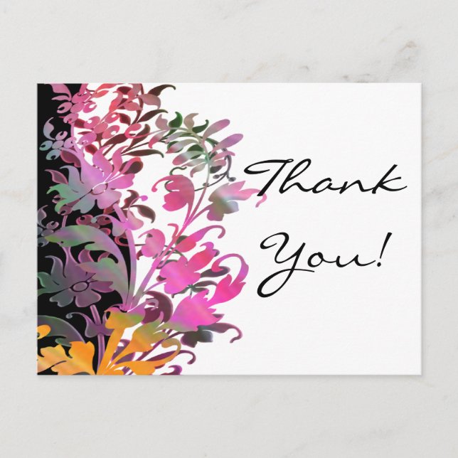 Vielen Dank Post Cards Verzauberung Blume Postkarte (Vorderseite)