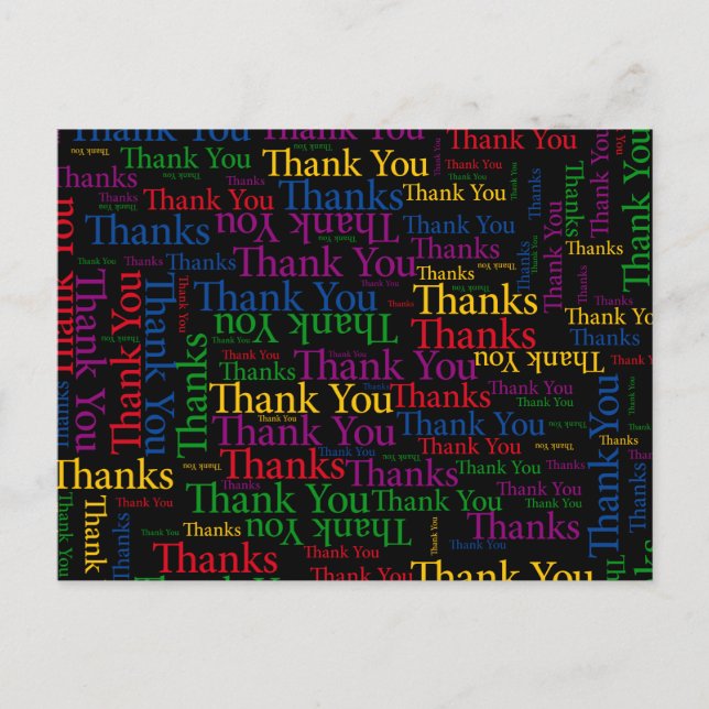 Vielen Dank Postkarte (Vorderseite)