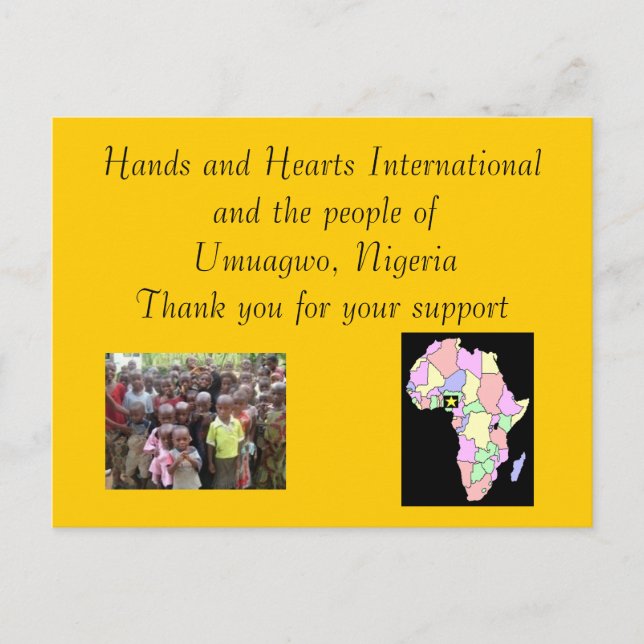 Vielen Dank Postkarte (Vorderseite)