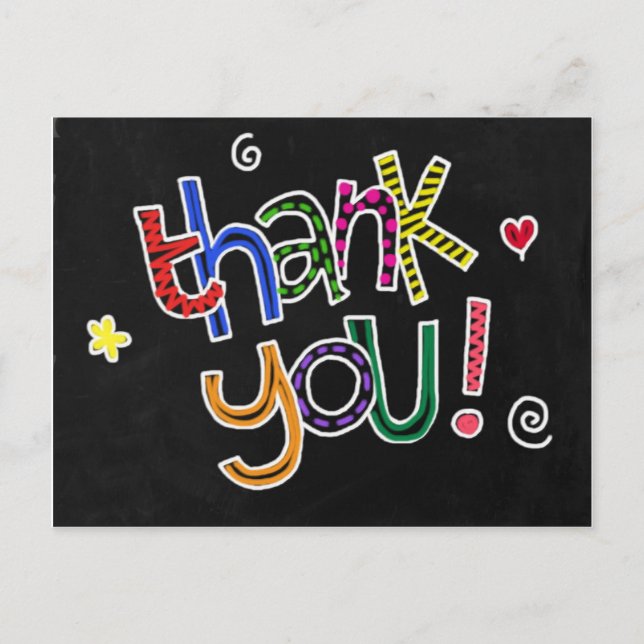 Vielen Dank Postkarte (Vorderseite)