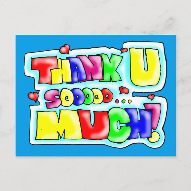 Vielen Dank! Postkarte (Vorderseite)