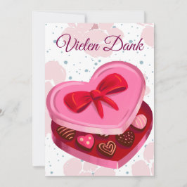 Vielen Dank, Pralinen Herz Einladung