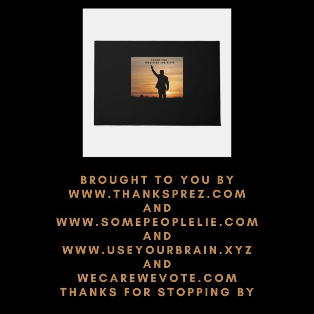 Vielen Dank, Präsident Joe Biden Fußmatte (Von Creator hochgeladen)