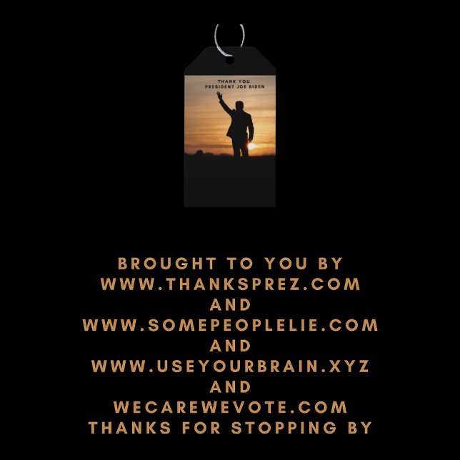 Vielen Dank, Präsident Joe Biden Geschenkanhänger (Von Creator hochgeladen)