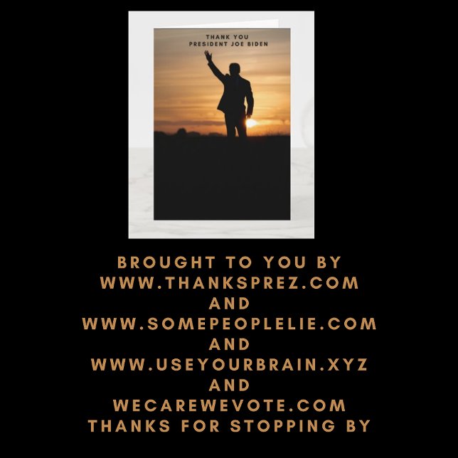 Vielen Dank, Präsident Joe Biden Karte (Von Creator hochgeladen)